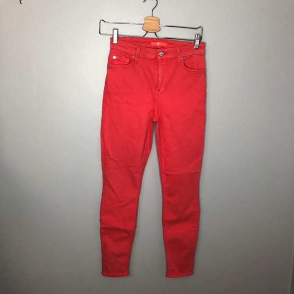 7 For All Mankind Denim - 7 For All Mankind Coral Skinny Jeans Hi Waist